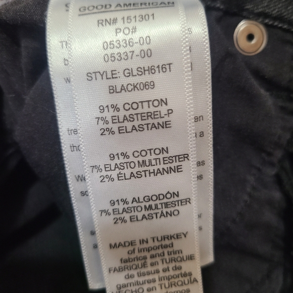 Good American Good Legs Dark Gray Frayed Hem Skinny Jeans - Picture 4 of 4